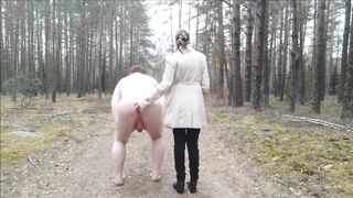 Me naked in forest with assistant fingering my ass