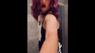 Perfect Ass Teen Crossdresser Moans While Plugged And Spanked