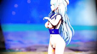 Lamy Dance at the beach 3d hentai mmd r18 animation