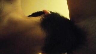 Milking my pussy with his tongue (listen to how wet I am)