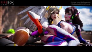 Overwatch Mercy & D.Va Dildo Cum Twitch **firebox Studio** Blizzard