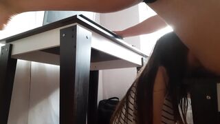 I Love doing Cunnilingus to my Girlfriend under the Table when she Works.