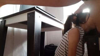 I Love doing Cunnilingus to my Girlfriend under the Table when she Works.