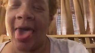 Ebony granny facial