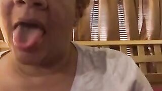 Ebony granny facial