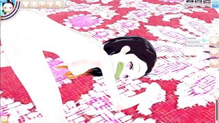 Nezuko Kamado Gameplay Hentai POV / Hands and knees masturbating / Koikatsu Party / Kimetsu no Yaiba