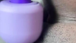 Vibrating my big clit