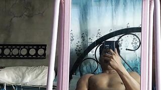 Pinoy jakol mirror fun,  jakol habang solo ang kwarto