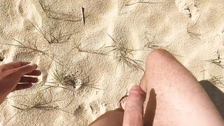 A stranger surprises me naked to finger at the beach and jerks off on me I want him to fuck me