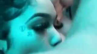 Latina gets facefucked