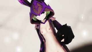 0396 -【R18-MMD】 Genshin Impact 原神 Fatui electro Cincin mage 雷莹术士