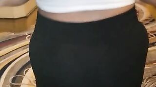 See through leggings in hotel thong latina twerk