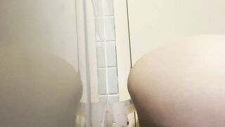 bouncing my ass on a dildo in my roomates bathroom