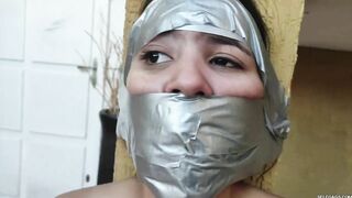 Christian Girl Duct Taped To Pillar And Gagged Tight