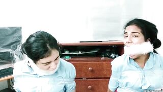 Latina Schoolgirls Massively Gagged