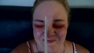 Cum! Amateur Wife Facial Compilation