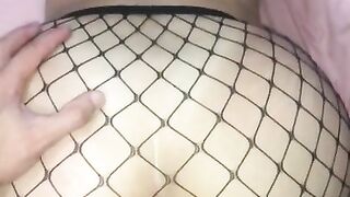 fucking my hot wife in fishnets