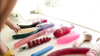 Alexis Love - US SOLO Masturbation Petite, ebony, babe, small tits, tight pussy, costumed, huge dildo, bog dildo,Tease#2