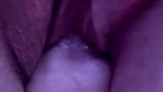 Pounding wet pussy up close