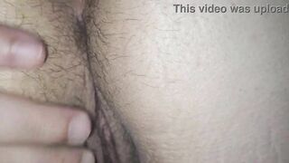 Spreading my BBW wife's hairy ass and pussy part 1