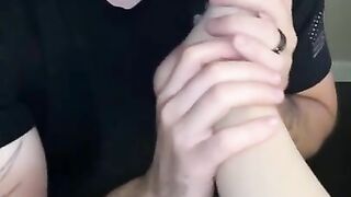 Sucking and worshiping my toes