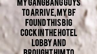 Cuck finds big random cock for mature hotwife milf in hotel lobby