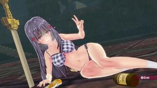 Bullet Girls Phantasia Fanservice Appreciation Tsukiyo Kukkoro Mode Sword Pose