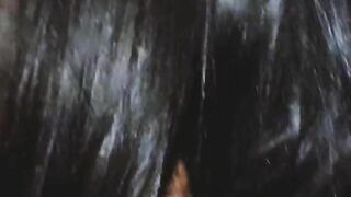 Amature long hair Hairjob and Fuck. Her long hair flaunting and fucked from behind on 4k quality