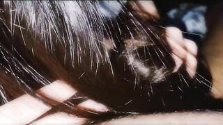 Amature long hair Hairjob and Fuck. Her long hair flaunting and fucked from behind on 4k quality