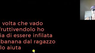 usare la banana per le fantasie femminili è il frutto ideale per giocarci e bagnarsi