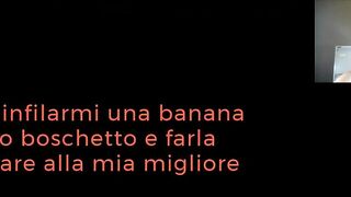 usare la banana per le fantasie femminili è il frutto ideale per giocarci e bagnarsi