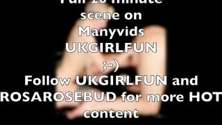 Tattoed Slut Roserosebud eating UKGIRLFUN ass