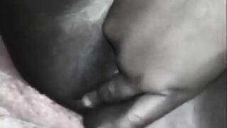 Ethiopian Mom masturbates until she cums.