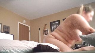 My Wife Called When I Was Fucking My Neighbor - Slutty Native BBW Blaze Arroused Riding My Cock While I Talk To My Wife