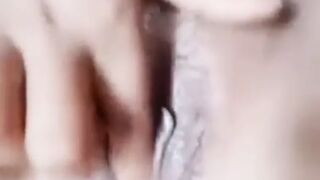 Nepali horny wife masturbating her thirsty pussy at home.