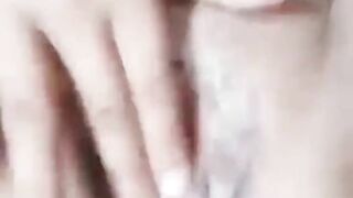 Nepali horny wife masturbating her thirsty pussy at home.