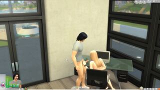 Beautiful big ass blonde gives me an oral on webcam. [Sims 4]