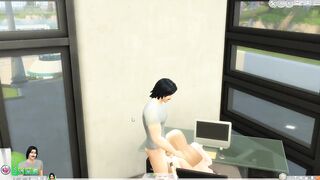 Beautiful big ass blonde gives me an oral on webcam. [Sims 4]