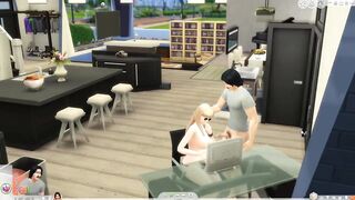 Beautiful big ass blonde gives me an oral on webcam. [Sims 4]