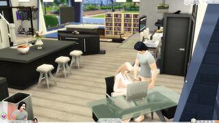 Beautiful big ass blonde gives me an oral on webcam. [Sims 4]