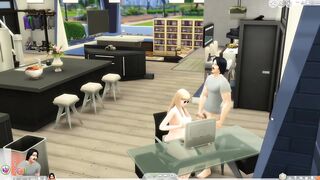 Beautiful big ass blonde gives me an oral on webcam. [Sims 4]