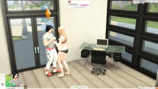 Beautiful big ass blonde gives me an oral on webcam. [Sims 4]