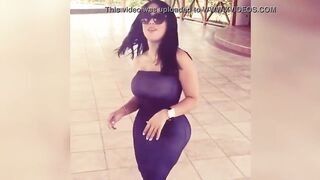 Hot curvy latina big booty dancing around