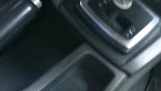 Slut jumps on the gearshift knob