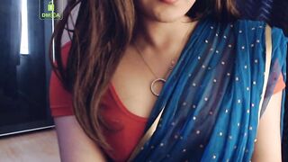 Cammodel BadGirlLHR in Saree