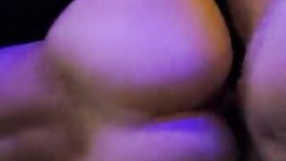 Jiggly booty teen takes fat cock while everyone is asleep