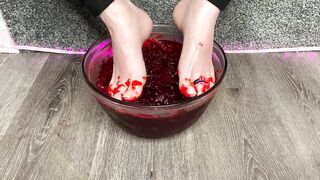 ASMR Gelatin Food Foot Play