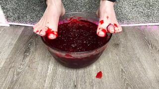 ASMR Gelatin Food Foot Play