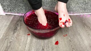 ASMR Gelatin Food Foot Play