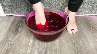 ASMR Gelatin Food Foot Play